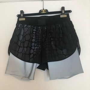 Alexander Wang H&M black reflecting shorts.